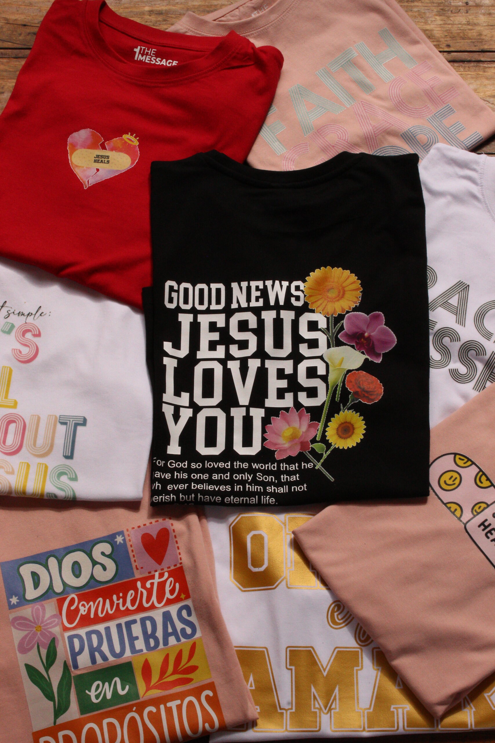 “Faith • Grace • Hope” – Polera Inspiracional DTF